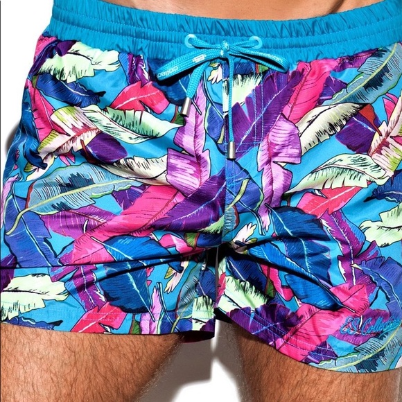 ES Collection Leaves Swim Trumks, Size XL - Picture 3 of 8